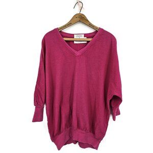 VTG New Hero Native American Cotton Top Womens XL? Bright Pink Long Sleeve Shirt